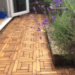 10-Slat Hardwood Decking Tiles